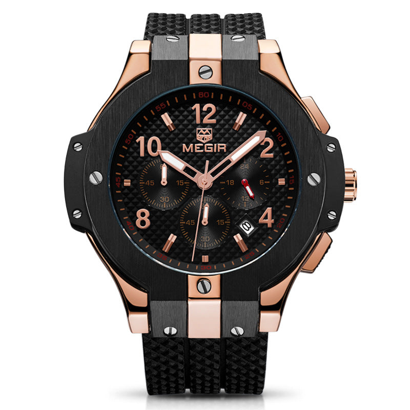 MEGIR MN2050--Silicone male quartz watch PrestigePearls