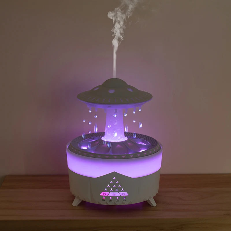 New UFO Raindrop Humidifier Water Drop Air Humidifier USB Aromatherapy Essential Oils Aroma Air Diffuser Household Mist Maker Home Decor PrestigePearls