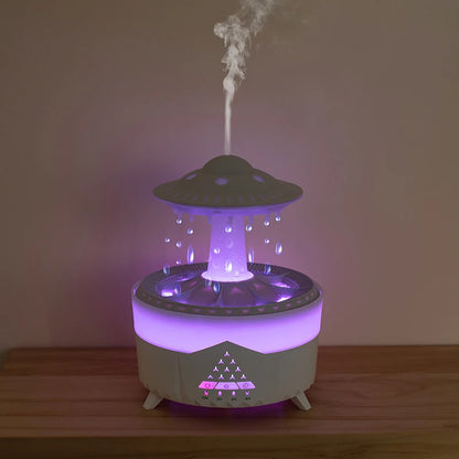 New UFO Raindrop Humidifier Water Drop Air Humidifier USB Aromatherapy Essential Oils Aroma Air Diffuser Household Mist Maker Home Decor PrestigePearls