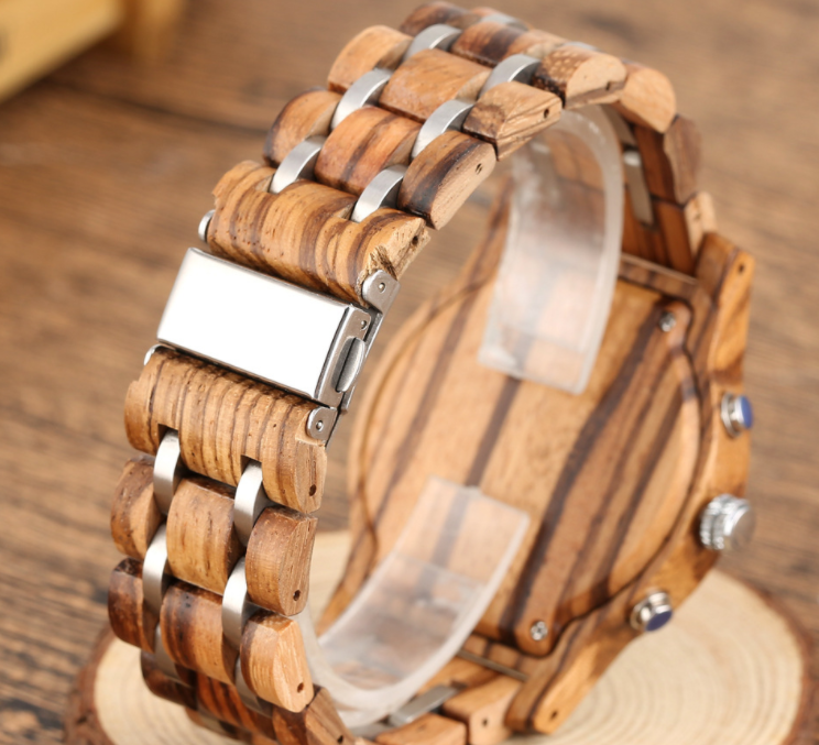 Wooden quartz watch fashion couple Watch PrestigePearls