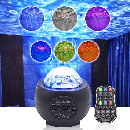 Starry flame water ripple led night light - prestigepearls