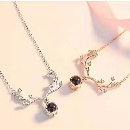 Customize Stainless Steel Accessories Projection Letter Crystal Pendant Necklace PrestigePearls