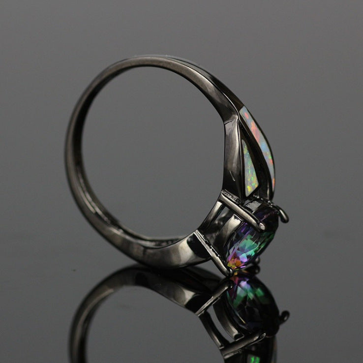 Cubic Ring Colorful Crystal Ring - prestigepearls