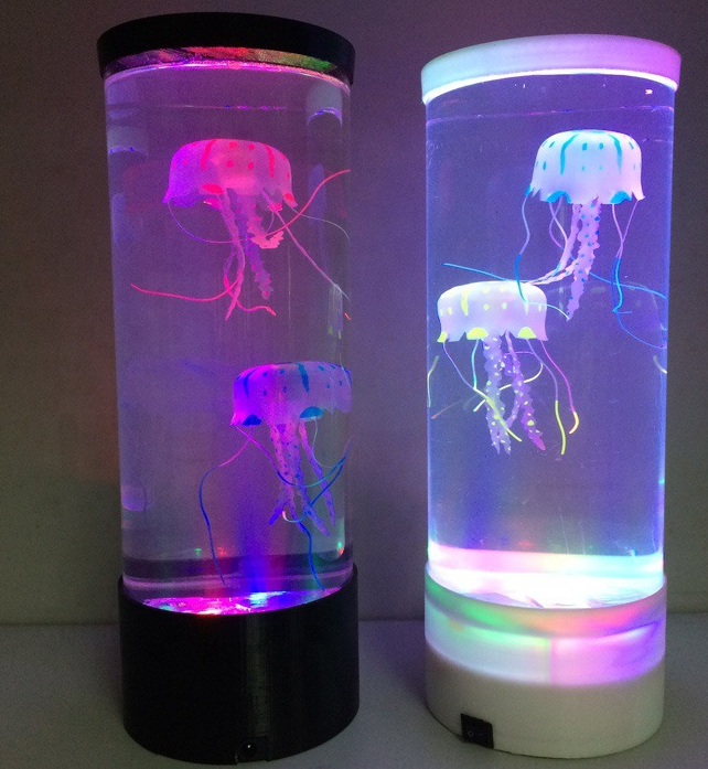 LED Jellyfish Aquarium Lamp Night Light USB Powered - prestigepearls