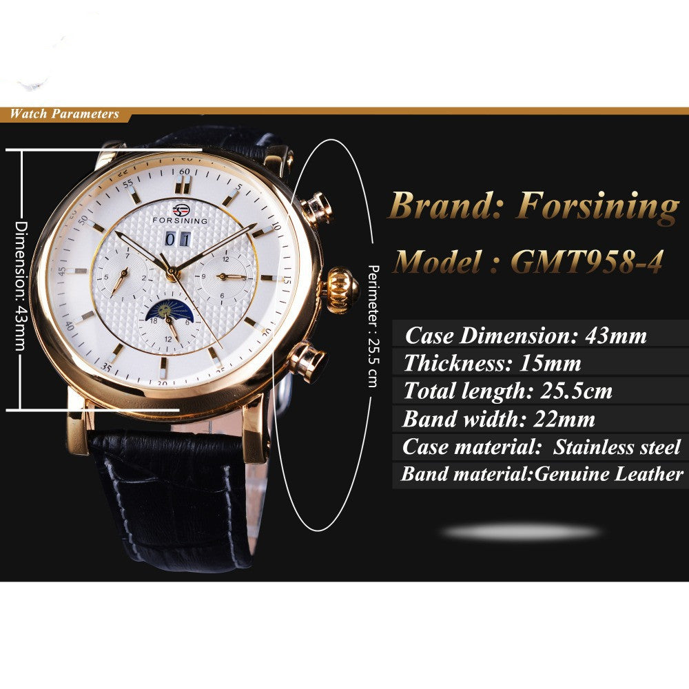 FORSINING--Tourbillon men's automatic mechanical watch PrestigePearls