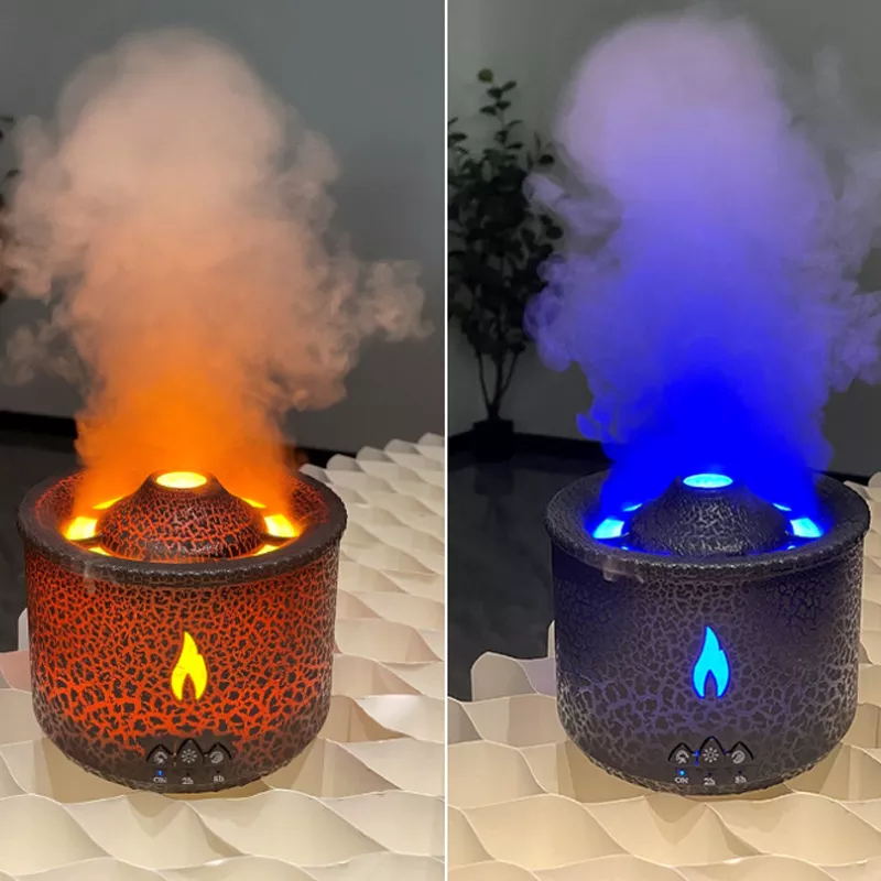 Jellyfish Fire Volcano Humidifier Air Diffuser Wholesale Portable Flame Oil Essential Aroma Mini Volcanic Diffuser - Prestige Pearls