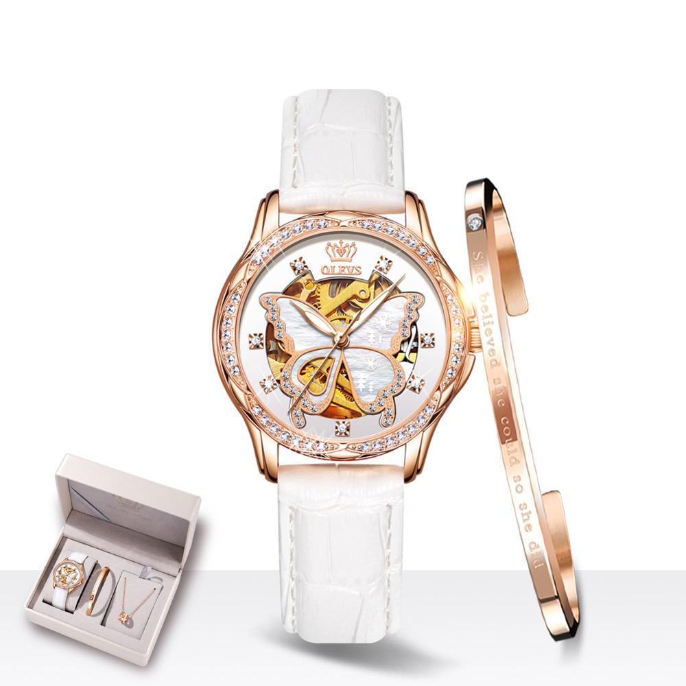 Ladies Automatic Mechanical Watch Gift Box Set PrestigePearls