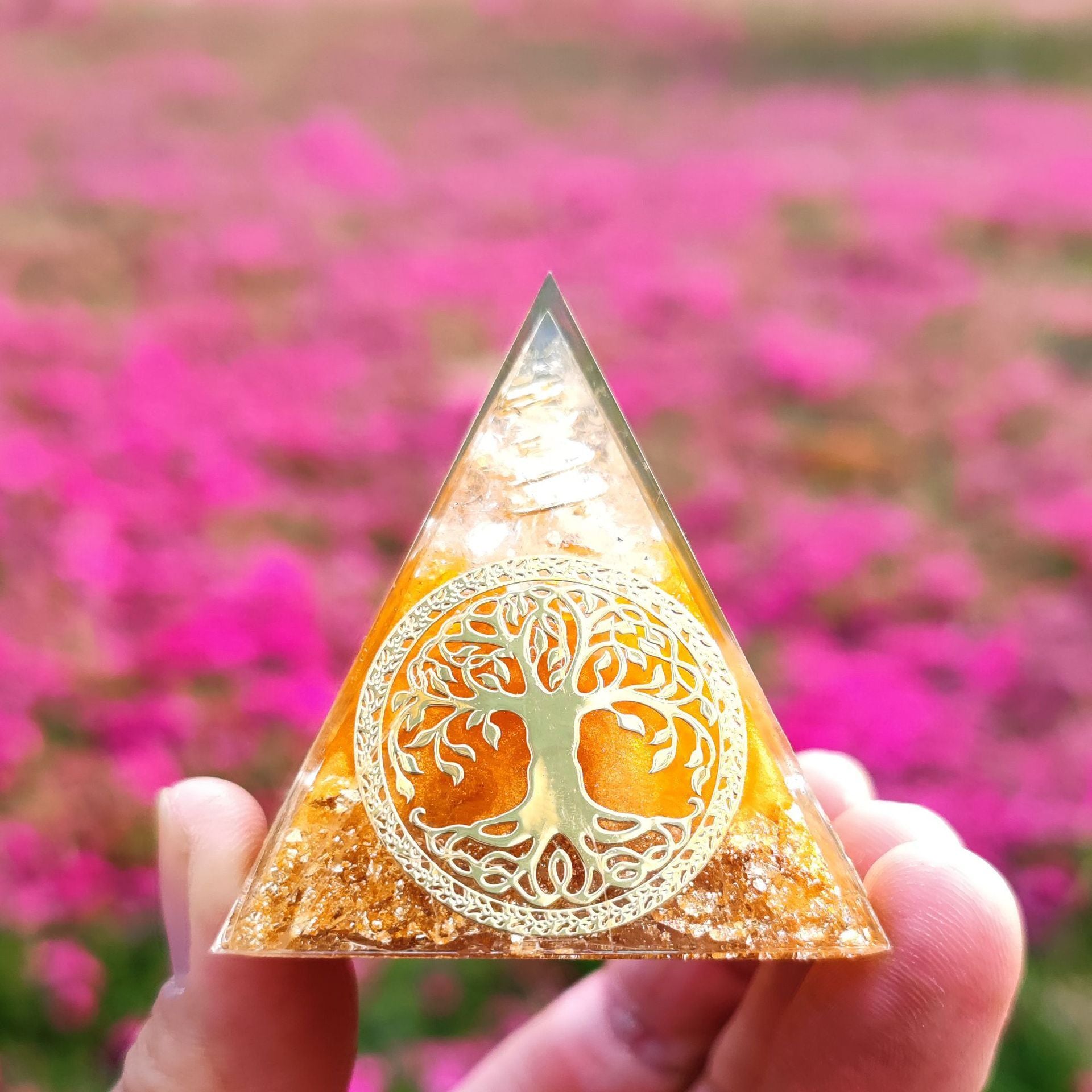 Crystal Ball Gravel Pyramid Home Crafts Resin Decorations PrestigePearls