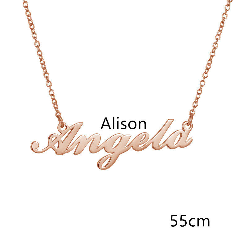 Necklace Alloy Pendant Font Fascinating Pendant Custom Name Necklace Personalized Necklace PrestigePearls