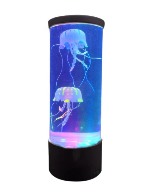 LED Jellyfish Aquarium Lamp Night Light USB Powered - prestigepearls