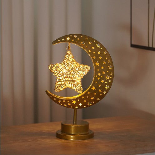 Luminova- LED Modeling Lamp Creative Personality Iron Moon star - Prestige Pearls