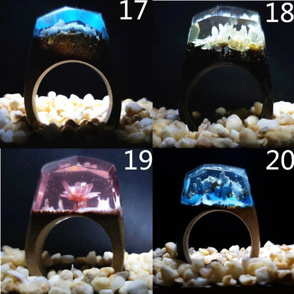 Resin and wood ring PrestigePearls