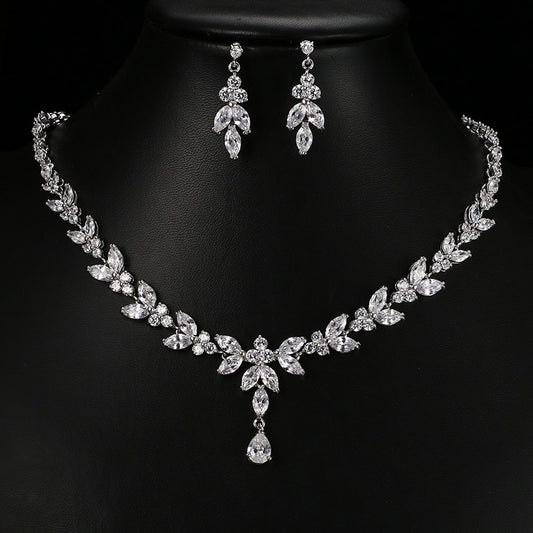 JewelGleam Necklace & Earrings Set__ Necklace and earrings jewelry set PrestigePearls