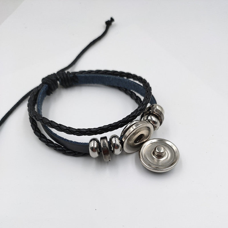 12 constellation multilayer woven leather bracelet PrestigePearls