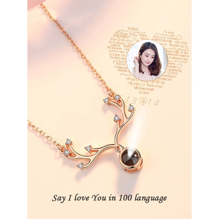 Customize Stainless Steel Accessories Projection Letter Crystal Pendant Necklace PrestigePearls