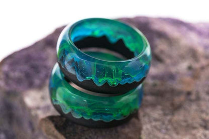 Wood Ring Characteristic Ring Resin Luminous Ring Tide PrestigePearls