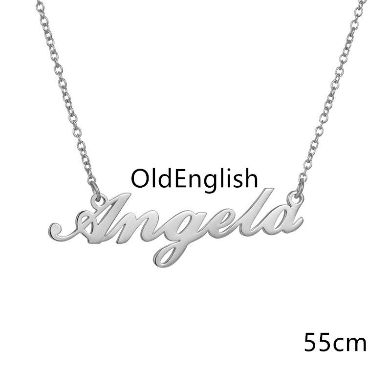 Necklace Alloy Pendant Font Fascinating Pendant Custom Name Necklace Personalized Necklace PrestigePearls