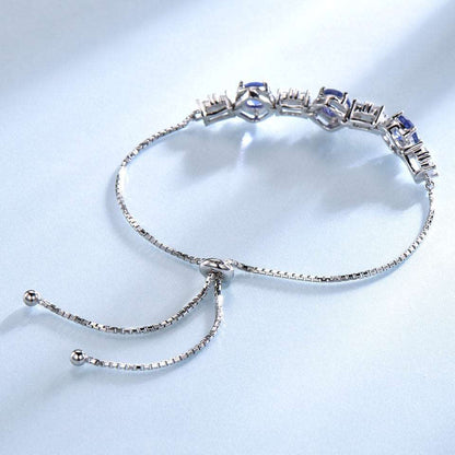 Adornique_ Ladies Adjustable 925 Sterling Silver Bangle Bracelet