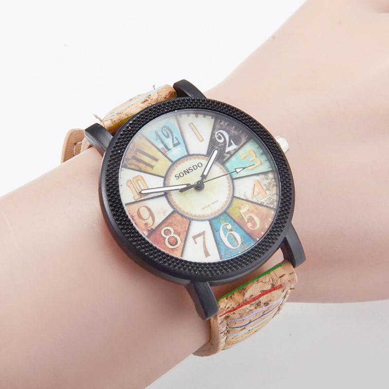 SUNSDO__Casual Vintage Leather Women Quartz Wrist Watch PrestigePearls