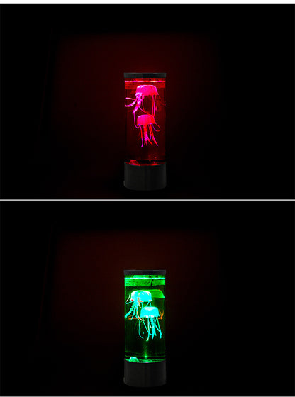 LED Jellyfish Aquarium Lamp Night Light USB Powered - prestigepearls