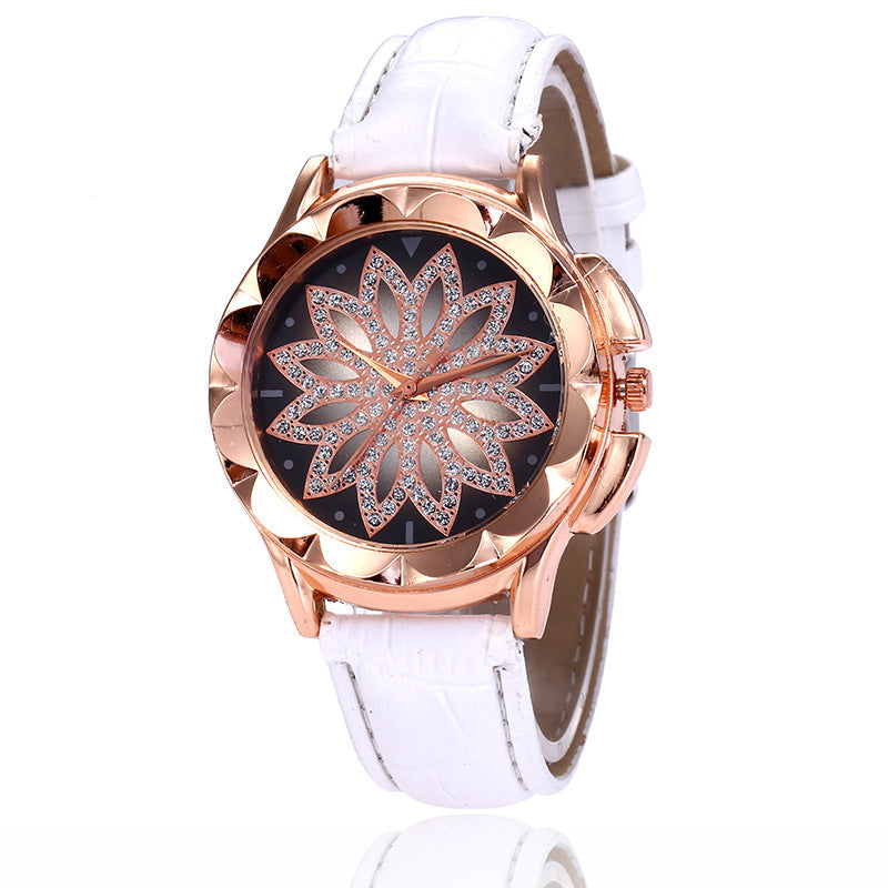 Rhinestone cross ladies belt watch PrestigePearls