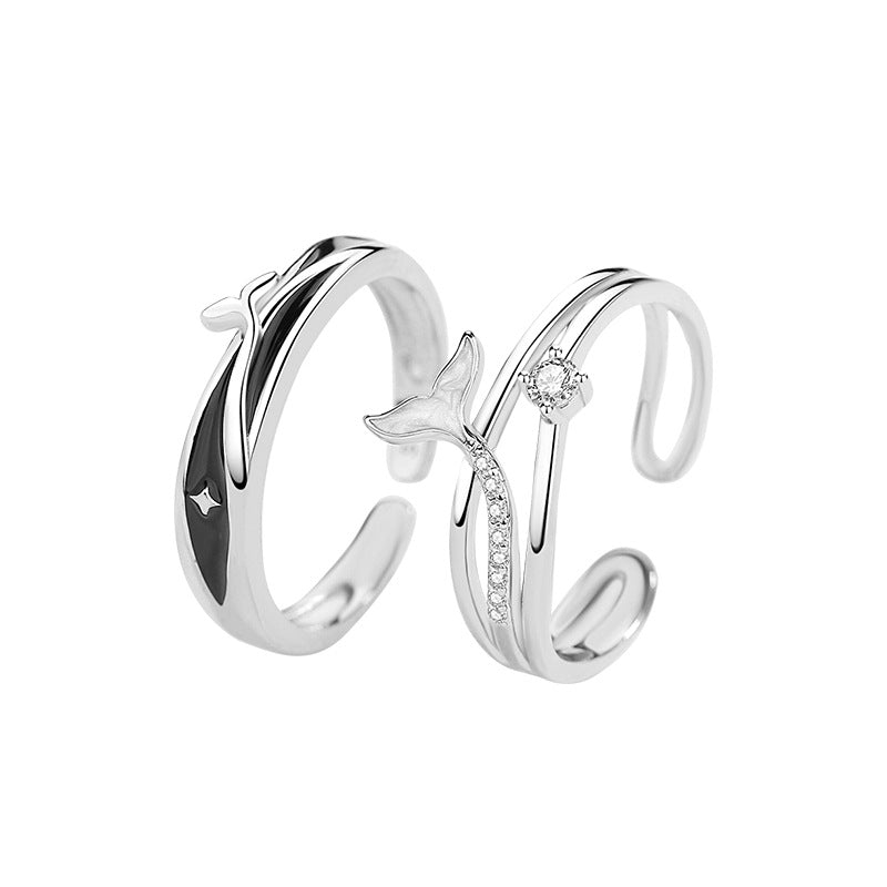 Personality Fashion 999 Pure Silver You Have Couple Rings - prestigepearls