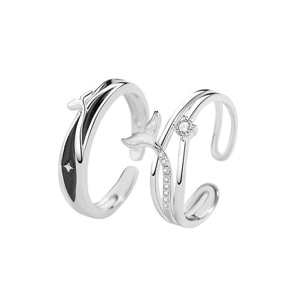 Personality Fashion 999 Pure Silver You Have Couple Rings - prestigepearls