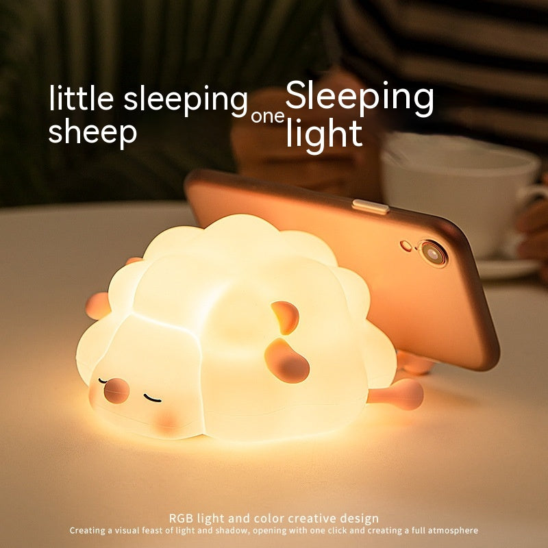 Sheep Silicone Pat Little Night Light Lovely Bedroom - prestigepearls