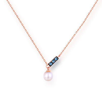 14K Rose Gold Jewelry New Korean Pearl Necklace Pendant