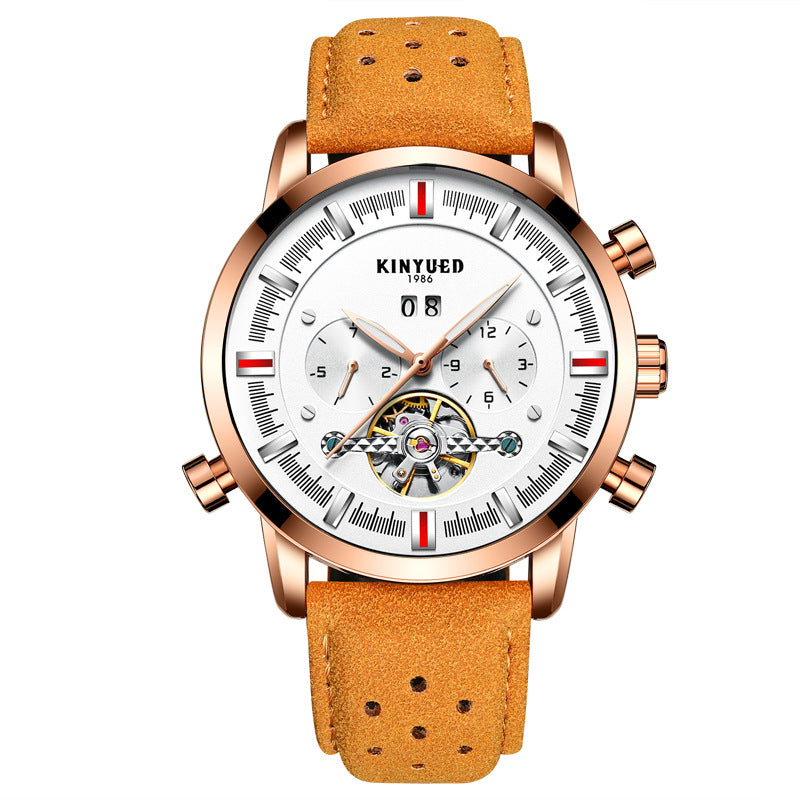 KINYUED J019 -- Large Dial Tourbillon Automatic Mechanical Watch PrestigePearls