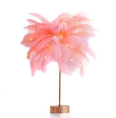 PlumeGlow-Feather Lamp Nordic Desk Lamp PrestigePearls