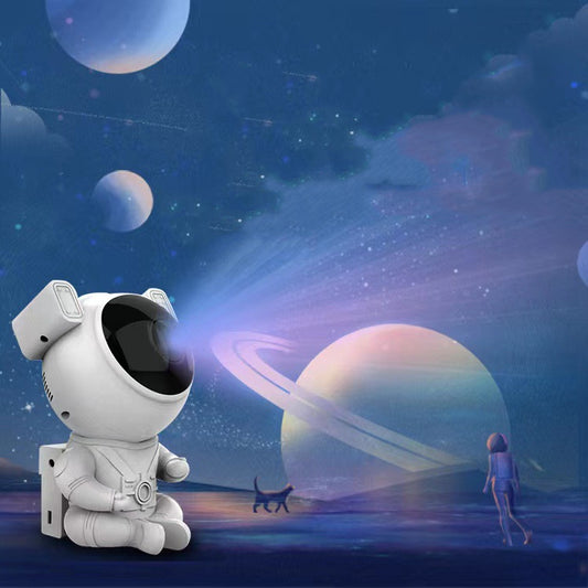 Bluetooth Music Sitting Astronaut Star Projection Light Laser Projection Atmosphere  Night Light - prestigepearls