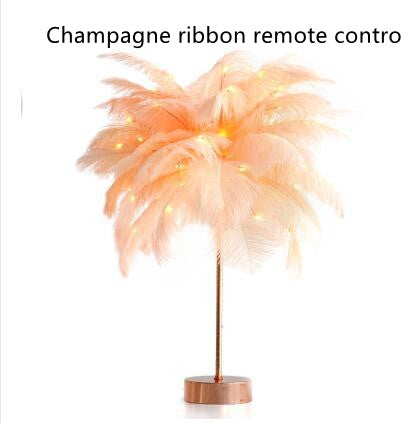 PlumeGlow-Feather Lamp Nordic Desk Lamp PrestigePearls