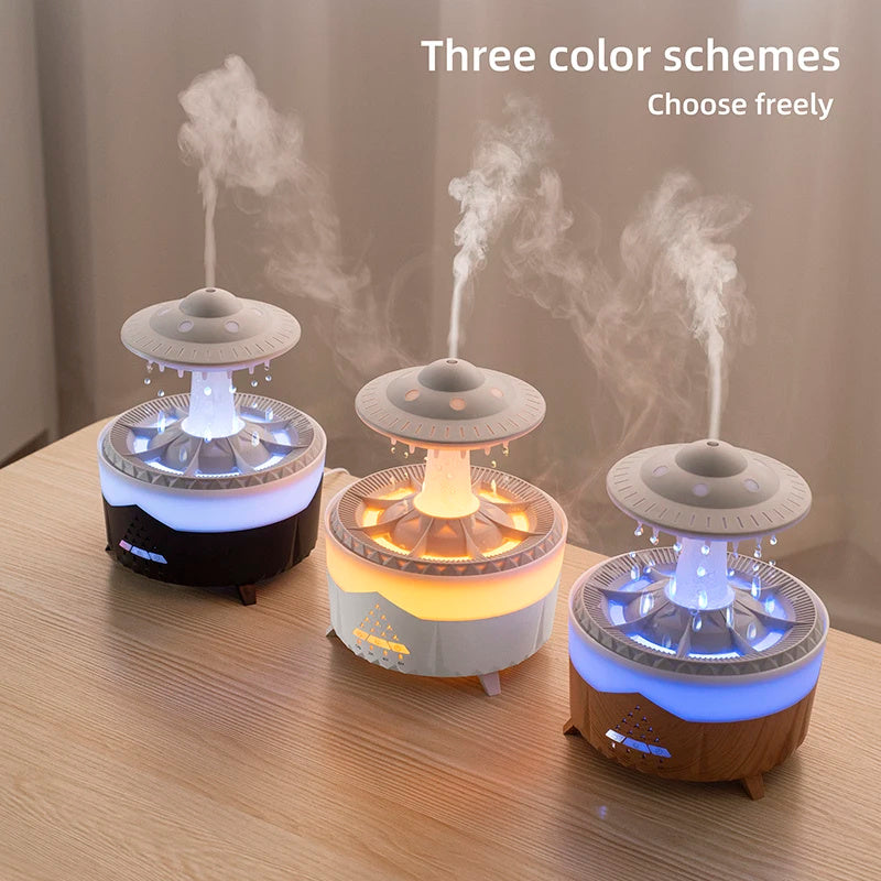 New UFO Raindrop Humidifier Water Drop Air Humidifier USB Aromatherapy Essential Oils Aroma Air Diffuser Household Mist Maker Home Decor PrestigePearls