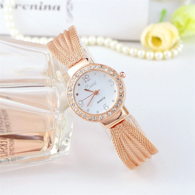 cucci N001__ Gold mesh belt fashion women's watch PrestigePearls