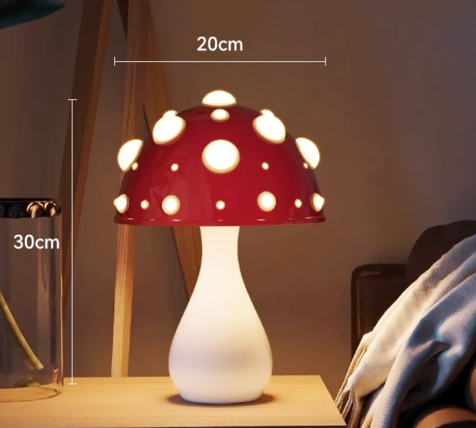 Mushroom Decorative Table Lamp Bedroom Dimming - Prestige Pearls