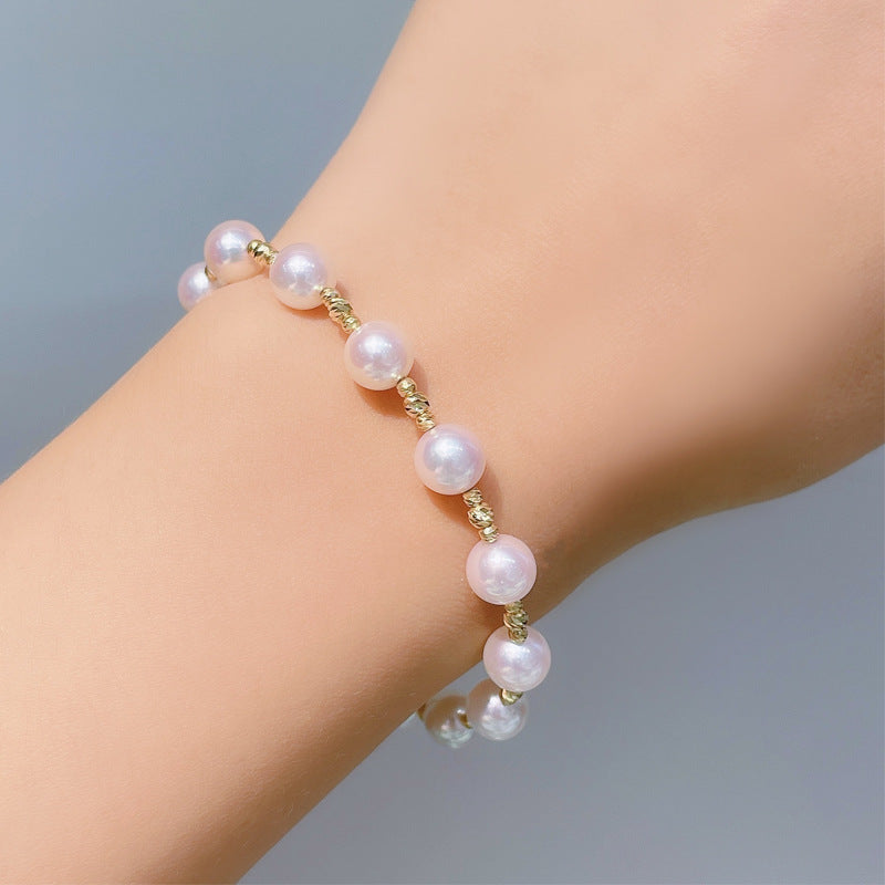 Aurora Akoya Pearl Bracelet_ Italian Ins Wind Akoya Sea Pearl Bracelet PrestigePearls