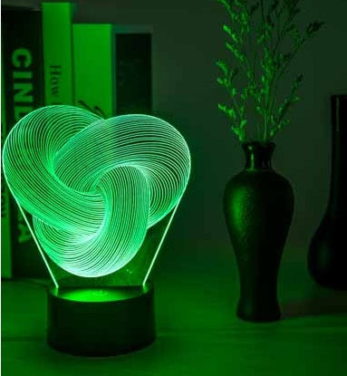 Twist Abstract LED 3D Night Light Touch Colorful Acrylic 3D Table Lamp Decoration Lighting Baby Sleeping Mood Lamp Best Gift PrestigePearls