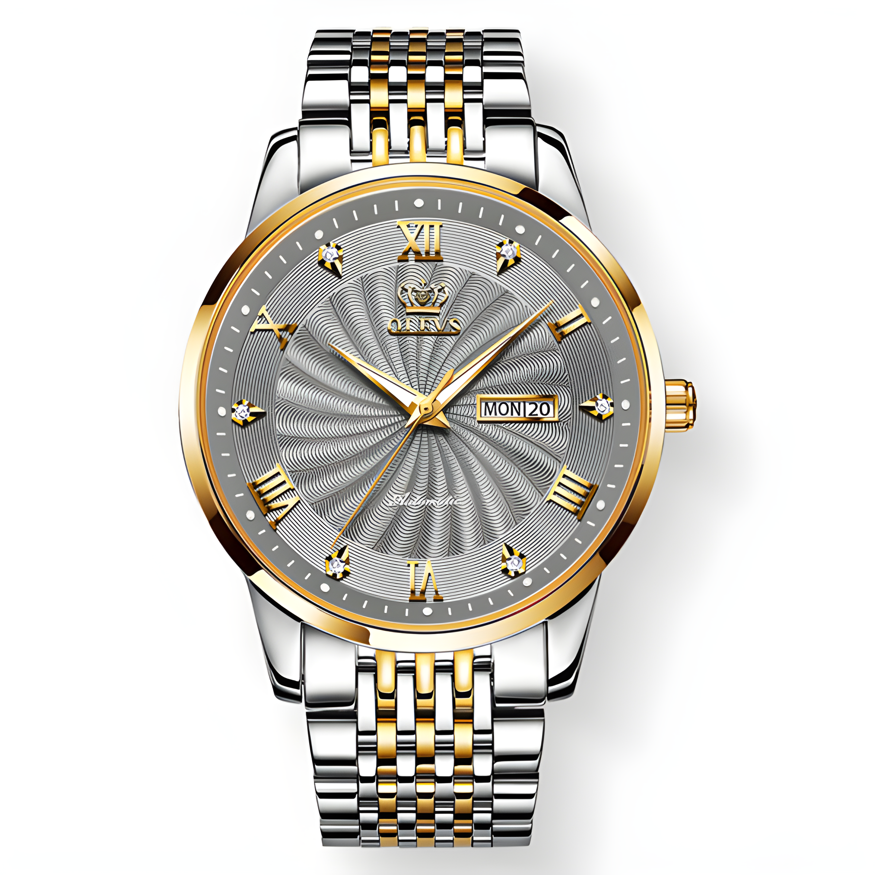 OLEVS 6630-- Mechanical Waterproof Business Watch PrestigePearls