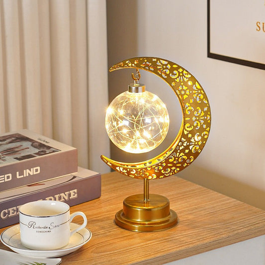 Luminova- LED Modeling Lamp Creative Personality Iron Moon star - Prestige Pearls