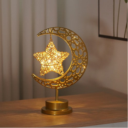 Luminova- LED Modeling Lamp Creative Personality Iron Moon star - Prestige Pearls