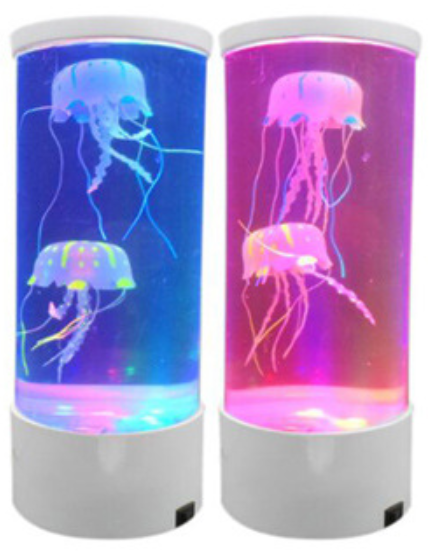 LED Jellyfish Aquarium Lamp Night Light USB Powered - prestigepearls