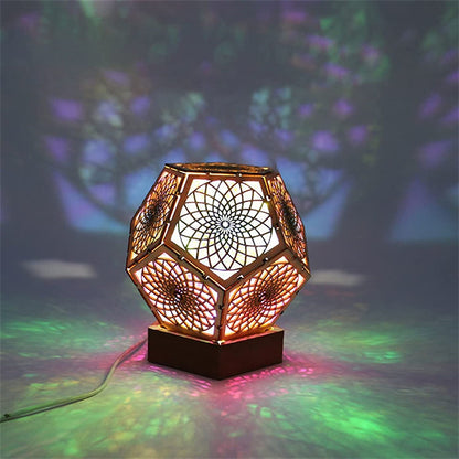 StellarGlow-Led Lantern Bohemian Star Floor Projection Lamp - Prestige Pearls