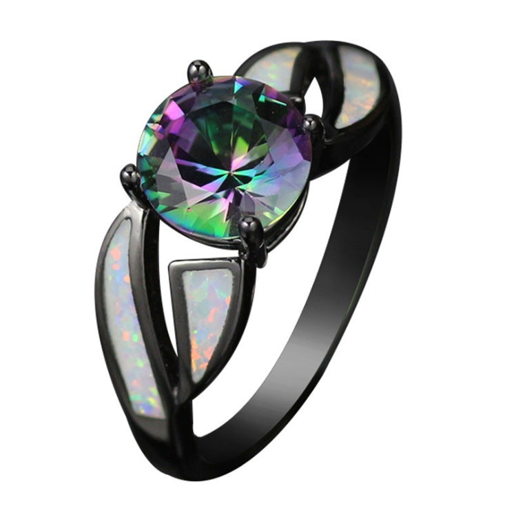 Cubic Ring Colorful Crystal Ring - prestigepearls