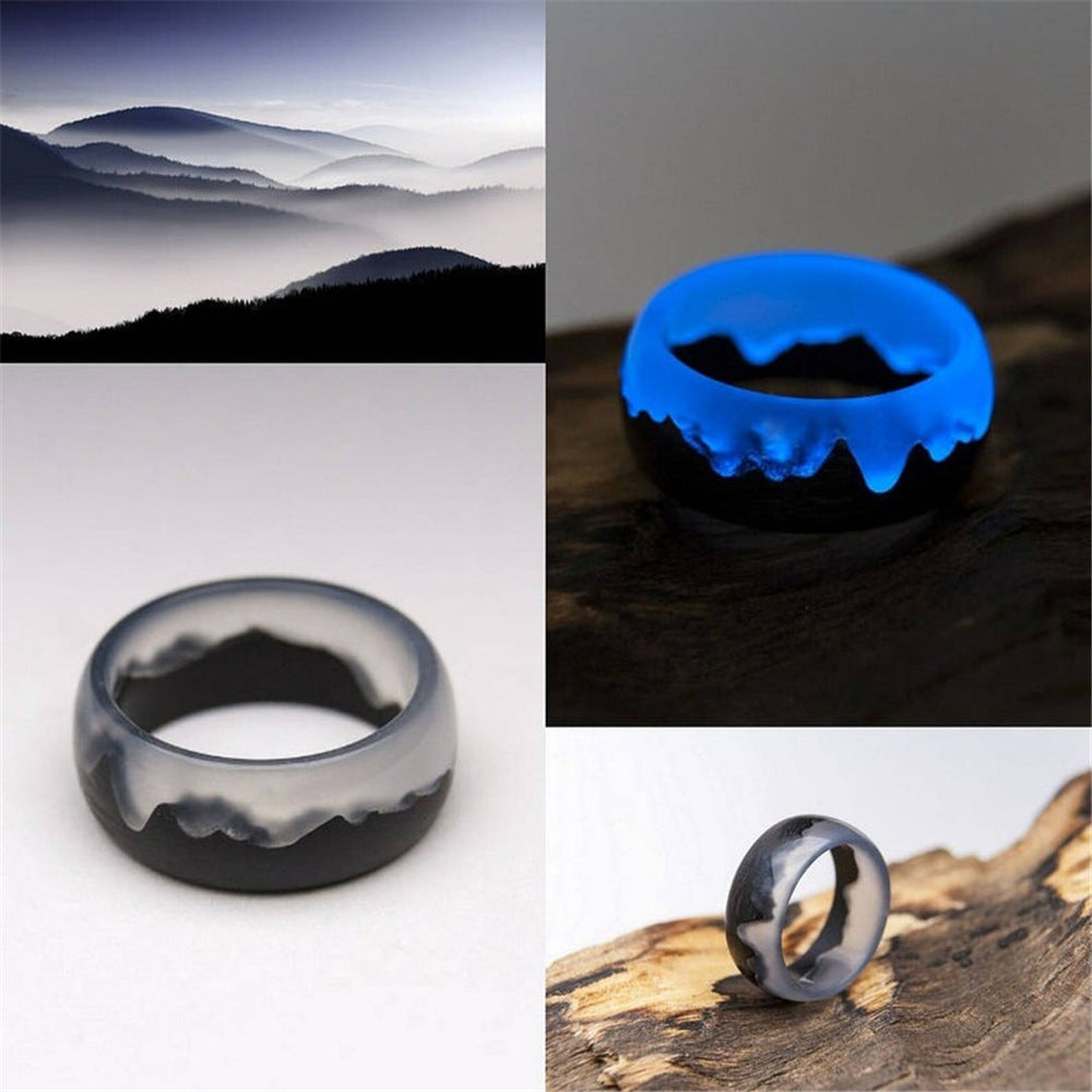 Wood Ring Characteristic Ring Resin Luminous Ring Tide PrestigePearls