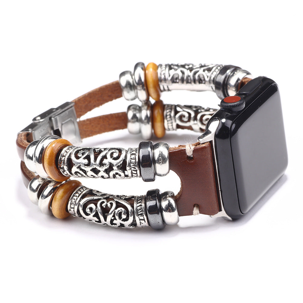 Strap Leather Watch Bracelet Smart Watch PrestigePearls