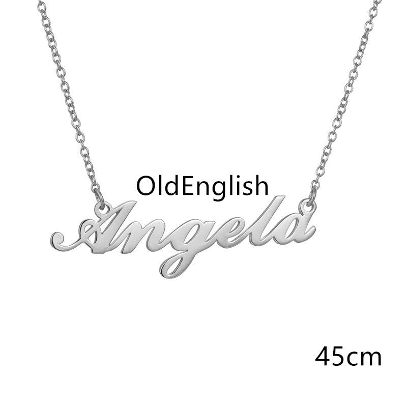 Necklace Alloy Pendant Font Fascinating Pendant Custom Name Necklace Personalized Necklace PrestigePearls