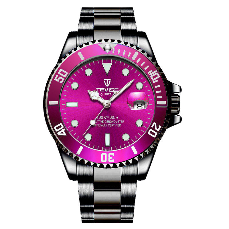 TEVISE T801A--Quartz Watch Sports Luminous PrestigePearls