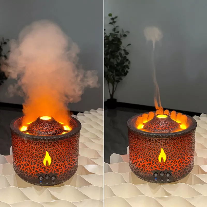 Jellyfish Fire Volcano Humidifier Air Diffuser Wholesale Portable Flame Oil Essential Aroma Mini Volcanic Diffuser - Prestige Pearls