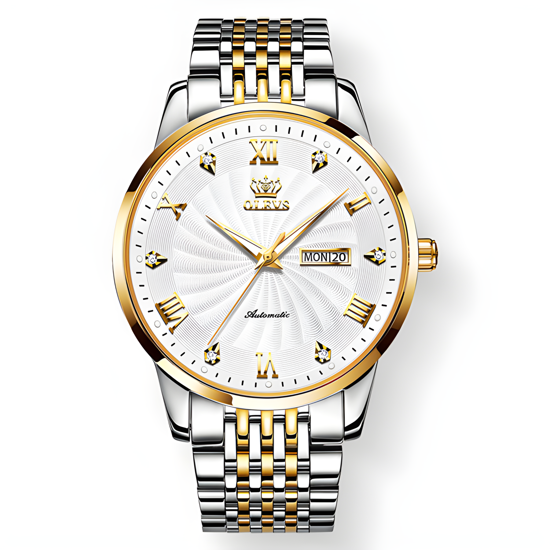 OLEVS 6630-- Mechanical Waterproof Business Watch PrestigePearls